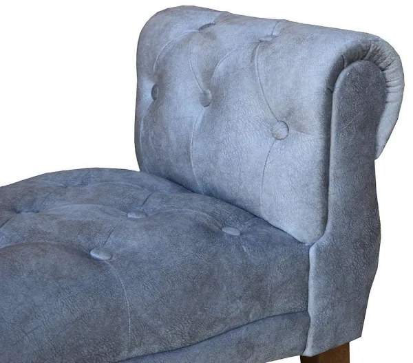 Panca poggiapiedi 96 cm con braccioli - velluto Grigio CHESTER