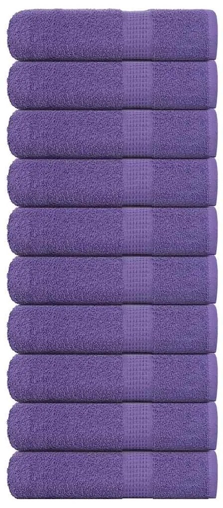 Asciugamani 10 Pz Viola 50x100 Cm 360 G/m² 100% Cotone /