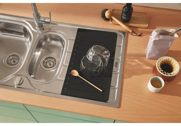 GROHE 40871K00 - Piano di sgocciolamento 450 x 400 mm ceramica/nera