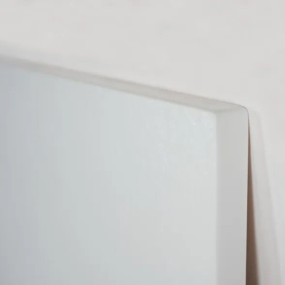 Piatto doccia in mineralmarmo 80x100 cm bianco effetto pietra con griglia e piletta sifonata