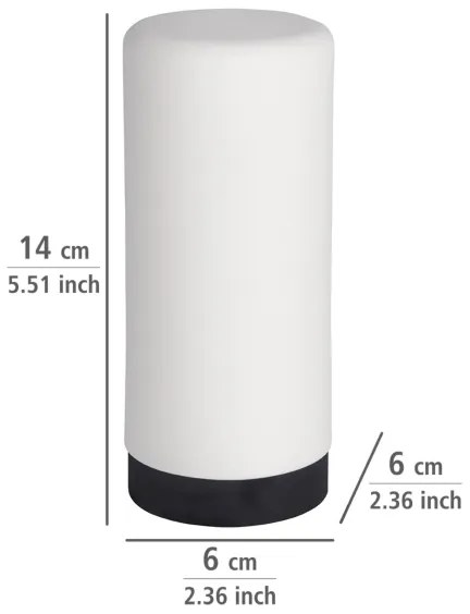 WENKO 54670100 - Dispenser EASY SQUEEZ-E 6x14 cm bianco/nero