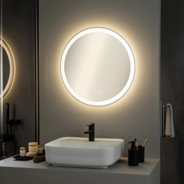 Brilagi-LED Specchio da bagno dimmerabile, riscaldato, con retroilluminazione AVA ECO LED/11,5W/230V Ø60 cm IP44