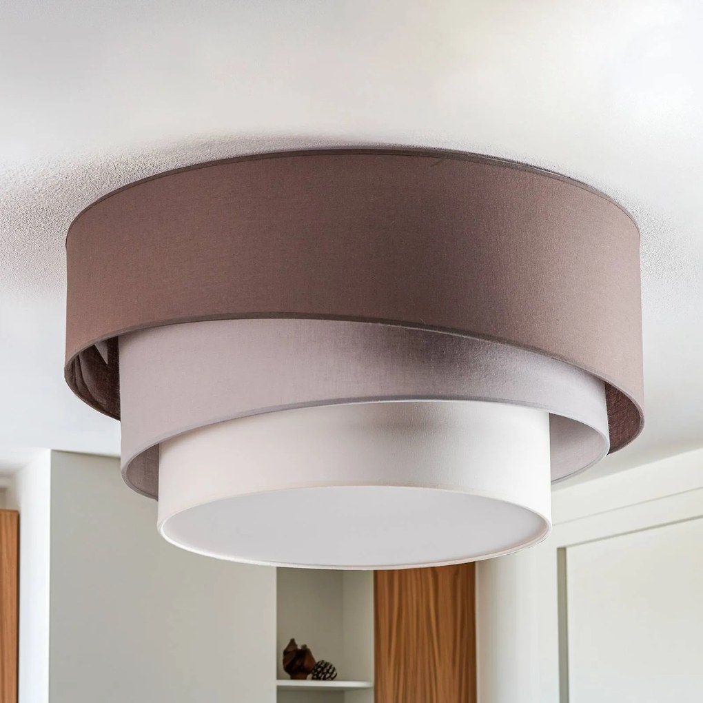Euluna Trio Max coperta, Ø60cm, cappuccino/ecru/grigio