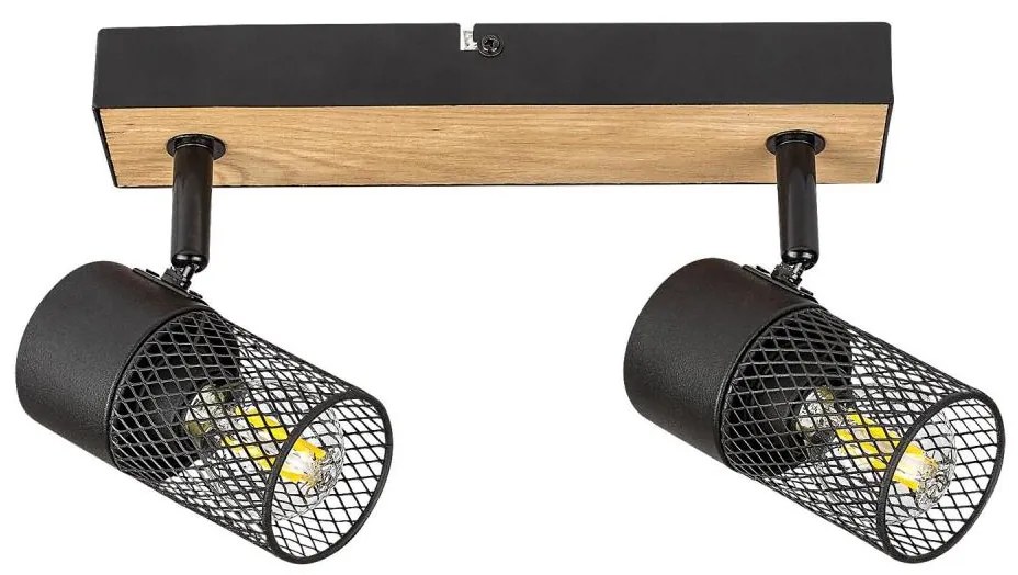 Rabalux 71152 - Faretto METTA 2xE14/40W/230V quercia