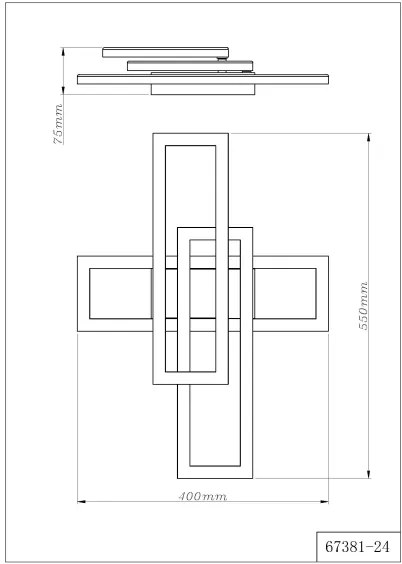 Globo 67381-24 - Plafoniera LED WILTON LED/24W/230V 3000/4000/6000K