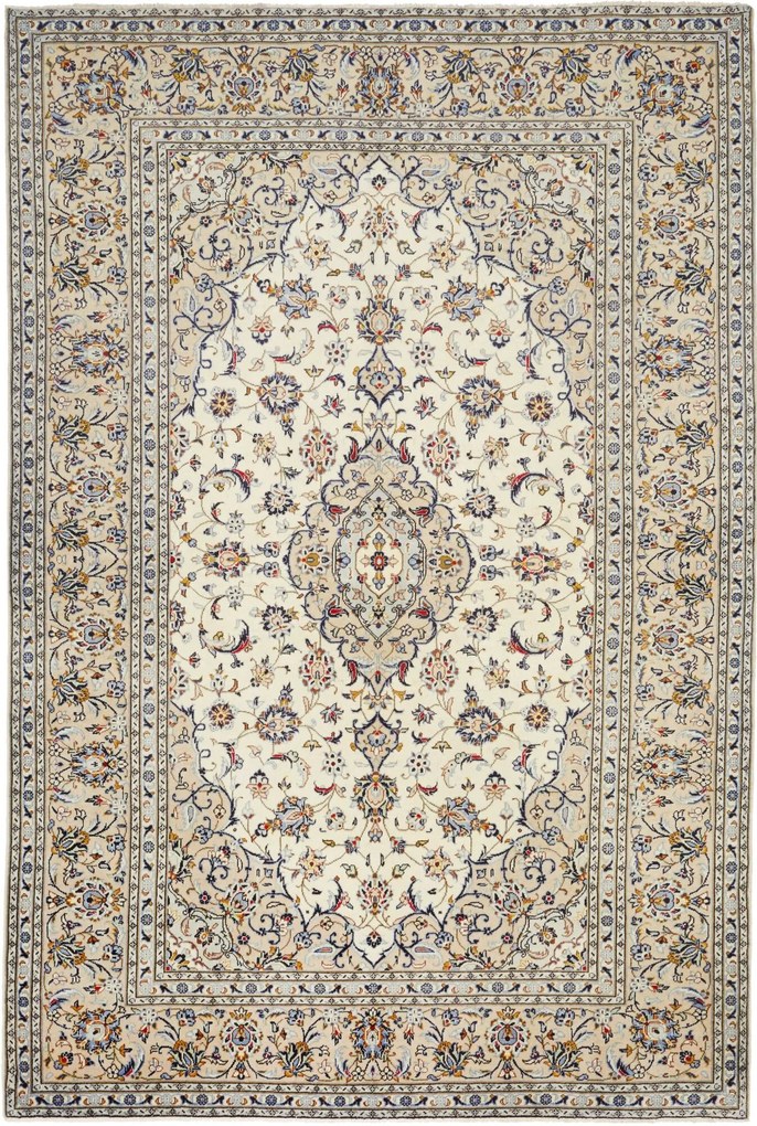 Kashan Tappeto persiano 200x290 Beige (Iran) Annodato A Mano