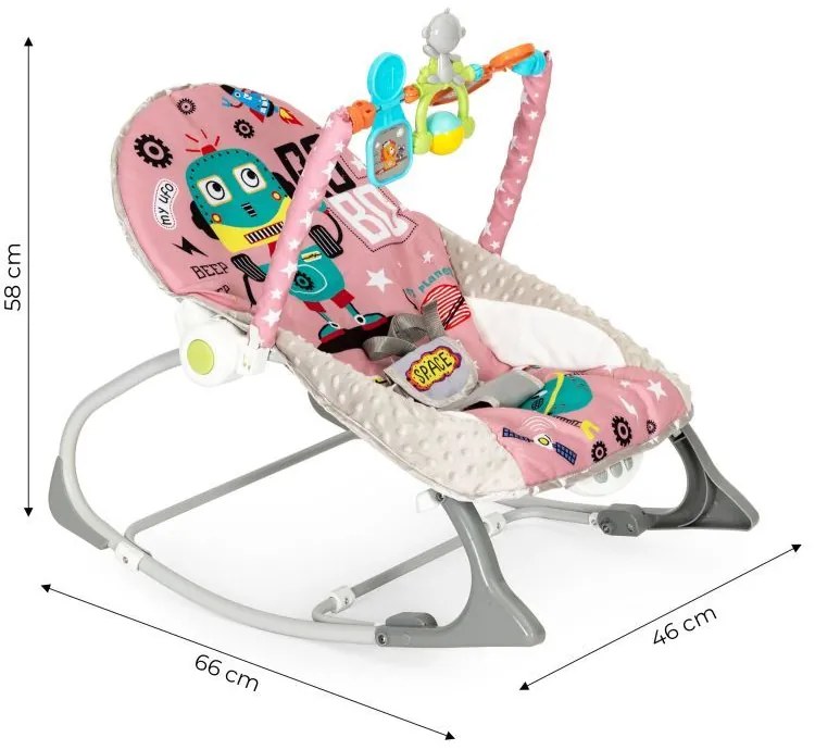 Sedia a dondolo per bambini ECOTOYS in rosa