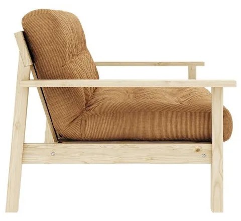 Divano letto in velluto a coste senape 218 cm Unwind - Karup Design