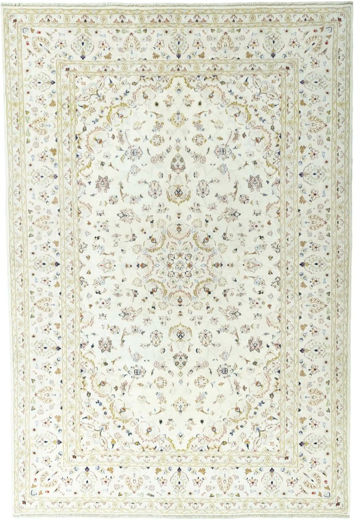 Kashan Tappeto 200 x 300 Beige (Iran) Annodato A Mano