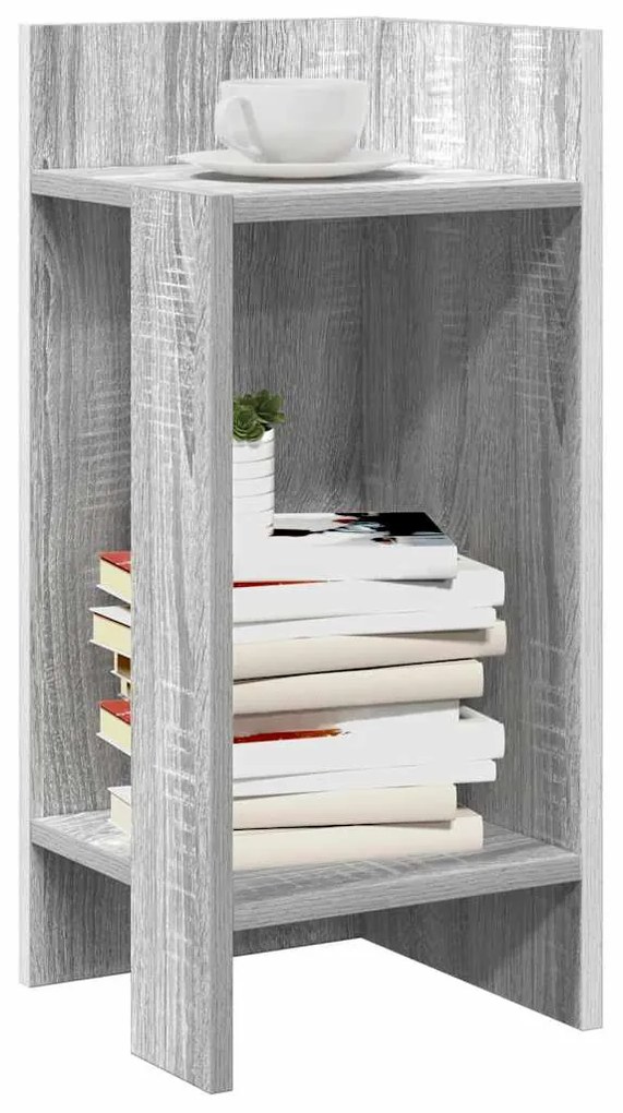 Tavolini Laterali 2 Pz Con Ripiano Grigio Sonoma 25,5x27x60 Cm /