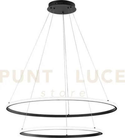 Lampadario a sospensione led axis nera 70w 6850lm cct 3000 4000 650...