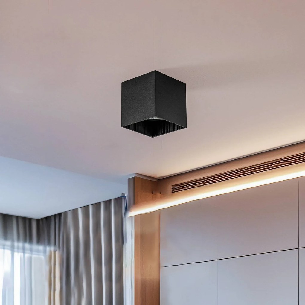 Nowodvorski Lighting Faretto Groove, angolare, 1 luce, nero