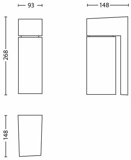 Philips - Applique da esterno BORDER 1xE27/23W/230V IP44 grigio