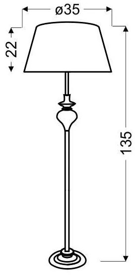 Lampada da terra PRIMA 1xE27/60W/230V argento/cromo lucido