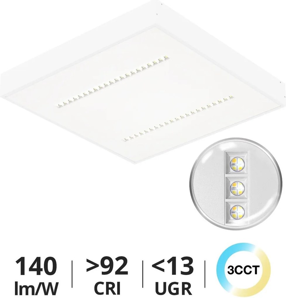 Plafoniera LED 60x60 28W 36W 42W CCT CRI92 UGR13 con driver Philips Colore Bianco Variabile CCT