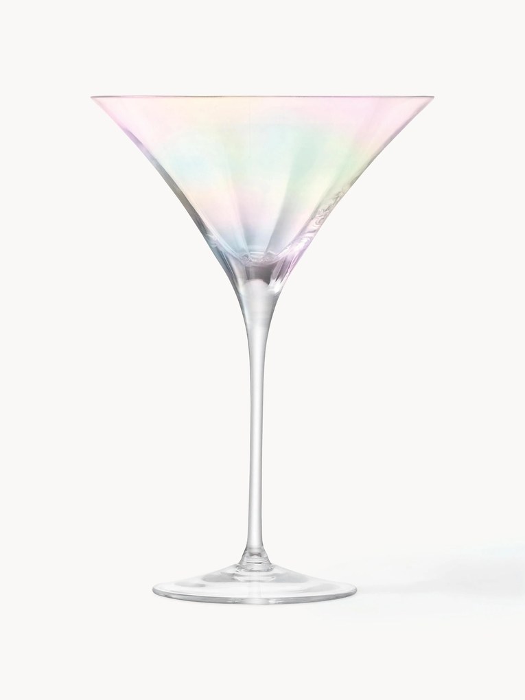 Bicchiere martini in vetro soffiato con lucentezza madreperlacea Pearl 2 pz