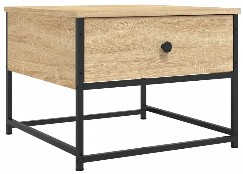 Tavolino da salotto rovere sonoma 51x51x40 cm legno multistrato