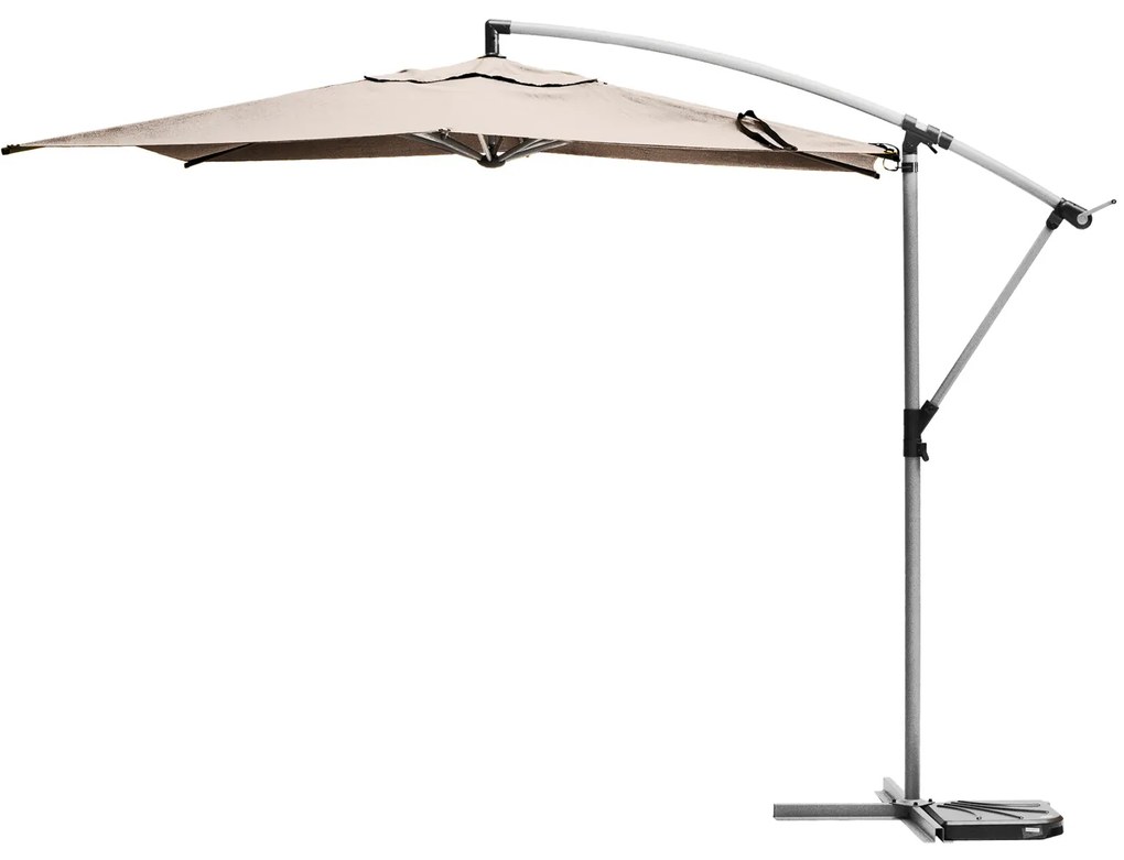 Ombrellone palo decentrato grigio diametro 3 m Manoa
