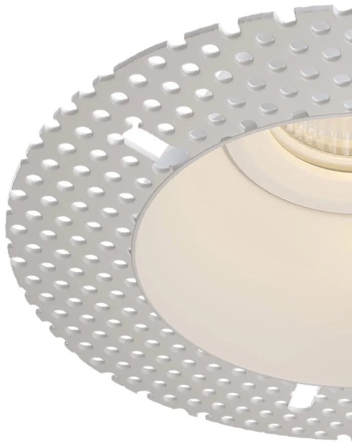 Faretto Da Incasso Moderno Dot Alluminio Bianco 1 Luce Diffusore Metallo