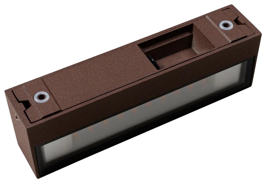 Lampada da parete industriale marrone ruggine con LED IP65 - Steph