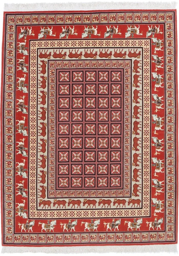 Tabriz Tappeto 200 x 150 Rosa (Iran) Annodato A Mano