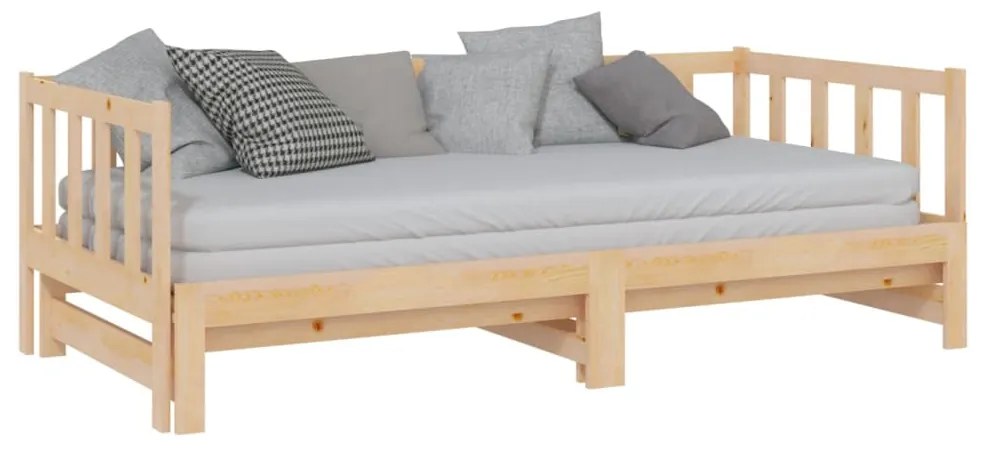 Divano letto con letto estraibile 90x200cm legno massello pino