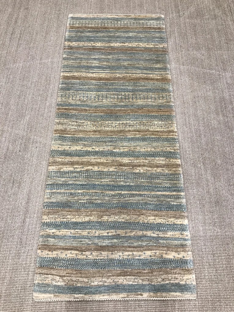 Loribaft Tappeto persiano 200 x 80 Blu (Iran) Annodato A Mano