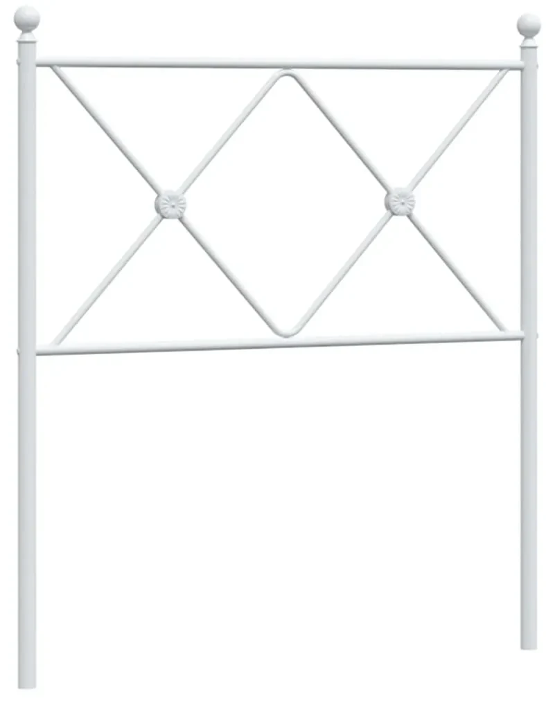 Testiera in metallo bianco 80 cm