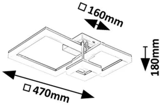 Rabalux 71388 - Plafoniera LED AMILIA LED/22W/230V 3000/4000/6500K cromo