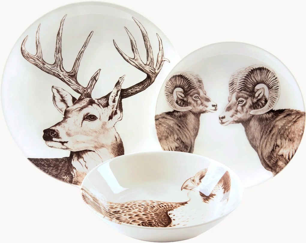 Set di 3 piatti Faune & Flore