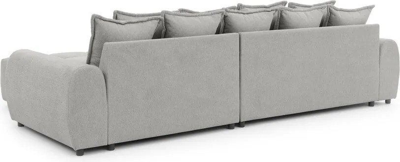 Divano angolare grigio chiaro (con penisola a destra/con chaise lounge) Albane – Ropez