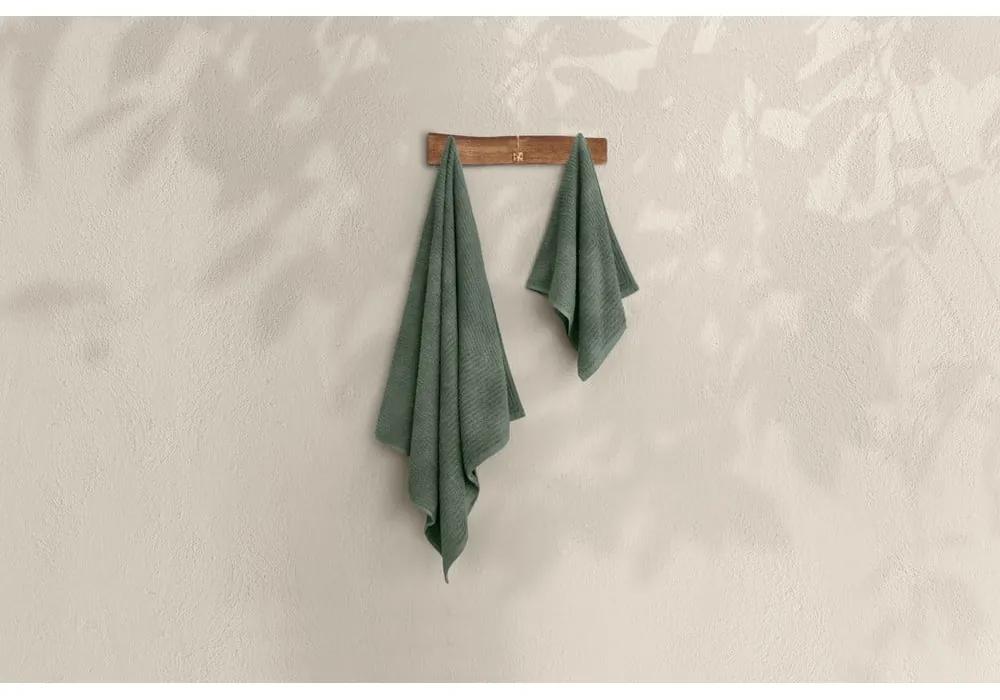 Asciugamani e teli da bagno in cotone verde in set di 2 pezzi - Foutastic
