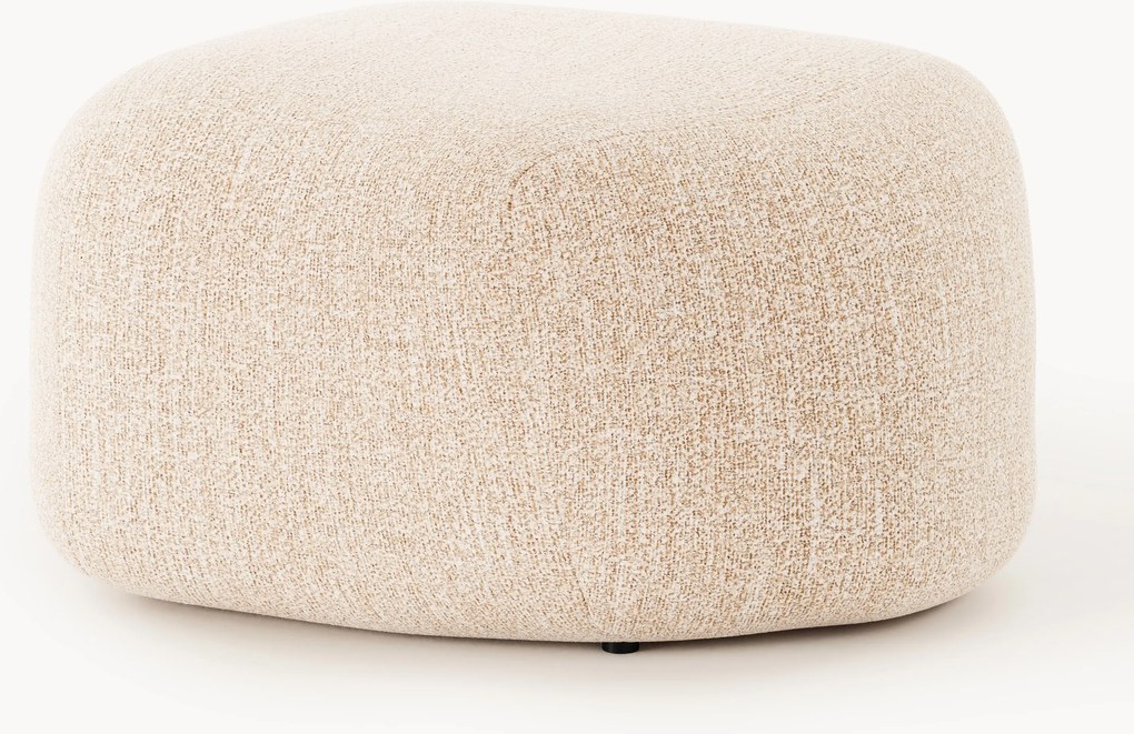 Pouf ovale in bouclé Wolke