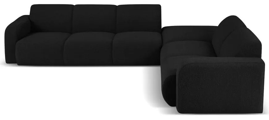Divano angolare nero in tessuto bouclé (angolo destro) Molino - Micadoni Home