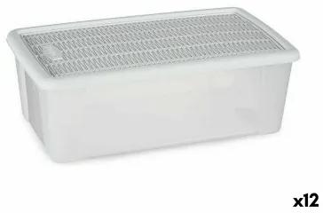 Scatola portaoggetti con coperchio Stefanplast Elegance Bianco Plastica 5 L 19,5 x 11,5 x 33 cm (12 Unità)