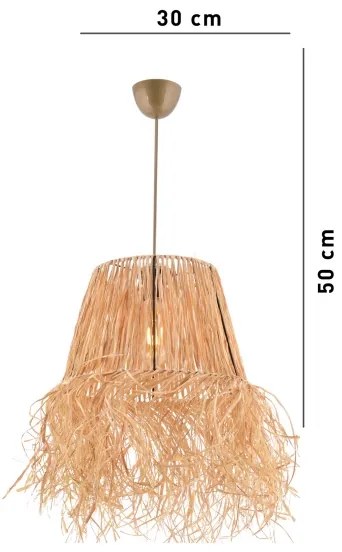 Lampadario a sospensione con filo VALANCE 1xE27/40W/230V marrone