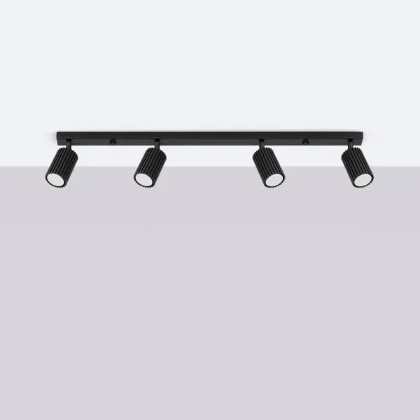 Sollux SL.1584 - Faretto KARBON 4xGU10/10W/230V nero