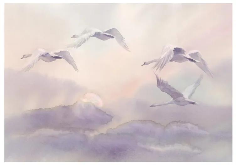Fotomurale Flying Swans
