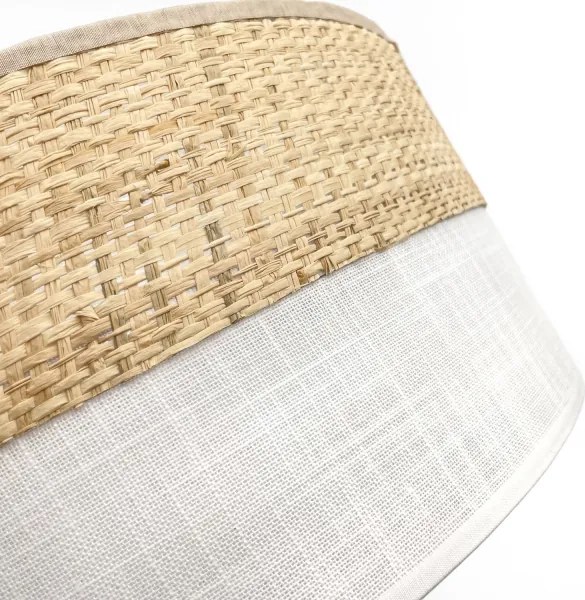 Plafoniera SIRJA BOHO 2xE27/15W/230V Ø 45 cm beige/bianco