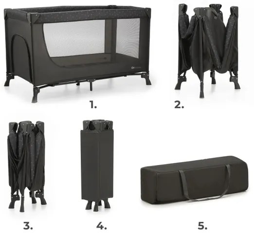 KINDERKRAFT - Culla da viaggio JOY grigio