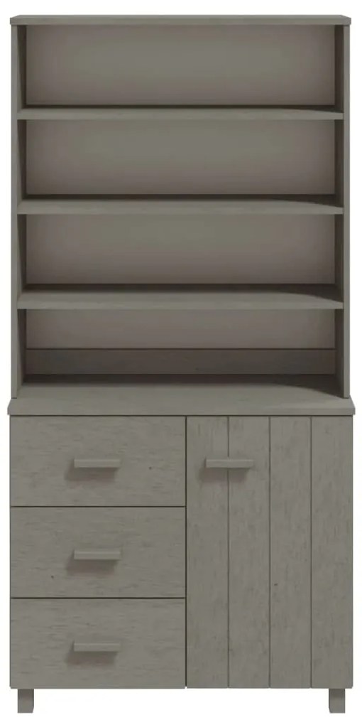 Credenza hamar in legno massello di pino grigio chiaro