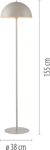 Schöner Wohnen 11727-39 - Lampada da terra ALI 1xE27/25W/230V grigia