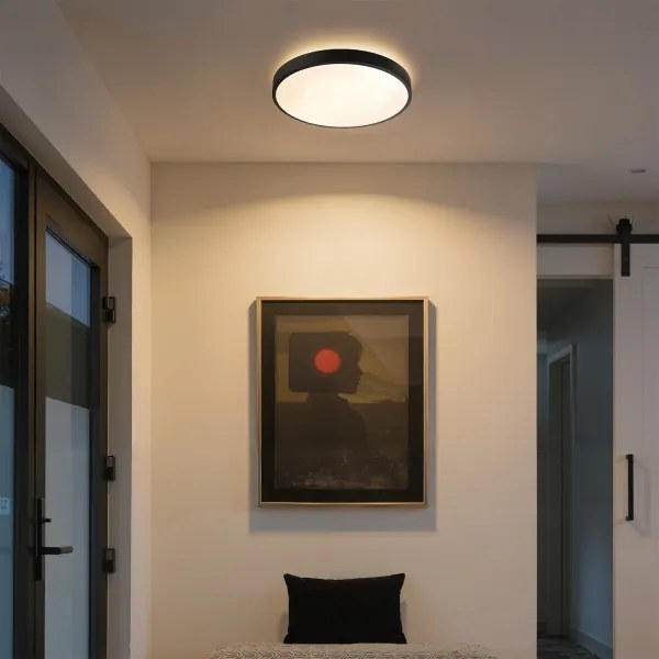 Brilagi - Lampada LED dimmerabile GLASS POOL DOUBLE LED/48W/230V 40 cm nera + telecomando