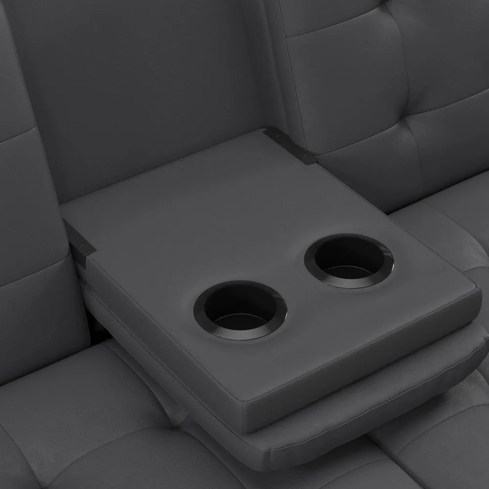 Divano letto grigio in similpelle 191 cm Maine - Støraa