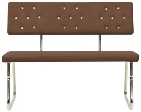 Panca 110 cm Marrone in Similpelle