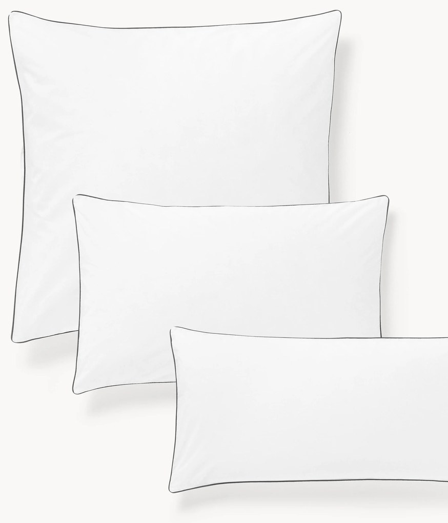 Federa in cotone percalle con bordino Daria