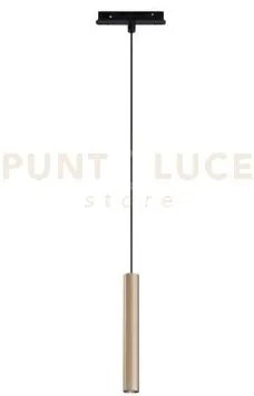 Sospensione tubo/piccola per binario magnetico oro led 3000k 468lm 6w