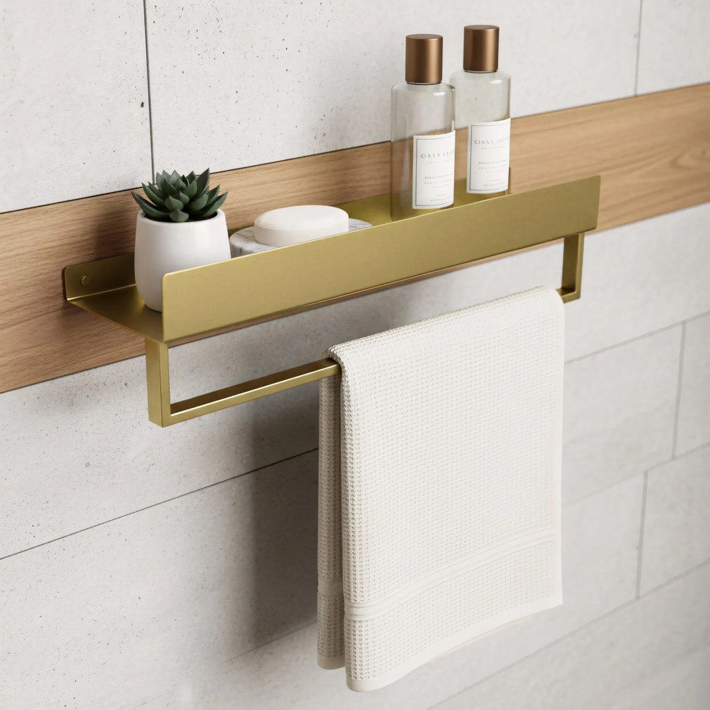Mensola da bagno SF01 45cm gold brush