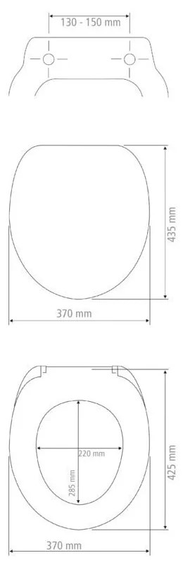 Sedile per wc leggermente rialzato con chiusura facilitata per anziani , 43,5 x 37 cm Secura - Wenko