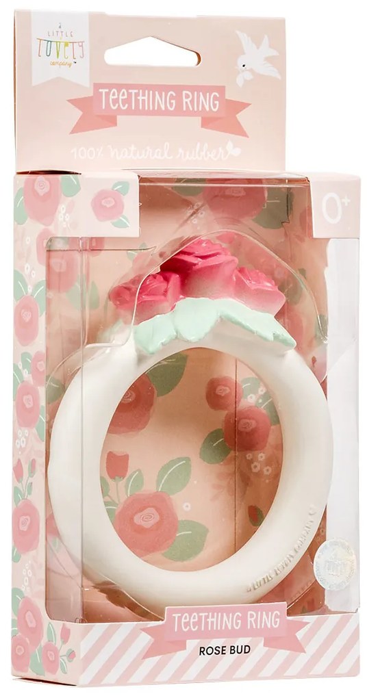 A Little Lovely Company - anello dentizione in gomma naturale - rose